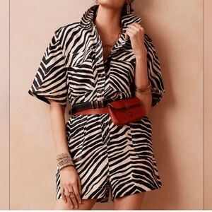 Banana Republic Zebra Print JUMPER With Belt